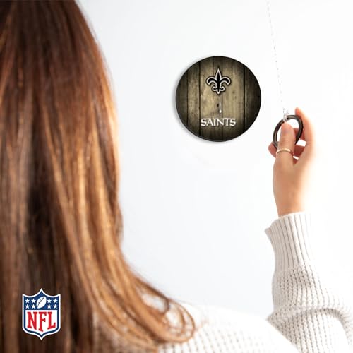 Solid Wood NFL Hook & Ring Toss Set with Direct Print HD Team Graphics – Easy Hang Hook and Ring Toss Target – Great Gift for Any Football Fan! Ring Toss Family Game for a Game Room