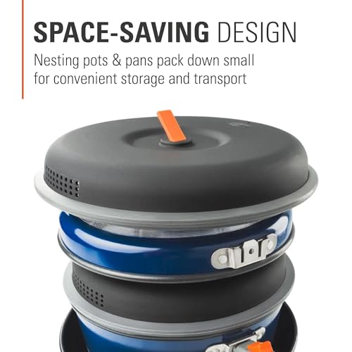 GSI Outdoors Bugaboo Base Camper, High-Efficiency Cookset – Ceramic Non-Stick Coated - size: Medium