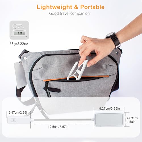 Gritin 9 LED Rechargeable Book Light for Reading in Bed -Eye Caring 3 Color Temperatures,Stepless Dimming Brightness,80 Hrs Runtime Small Lightweight Clip On Book Reading Light for Studying-White - color: ‎White