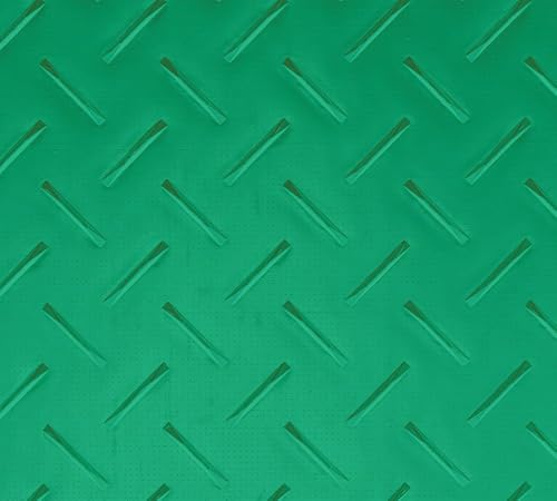Mytee Products 4' x 8' Green Ground Protection Mats with Double Sided Diamond Plated Tread Design - High-Density Polyethylene Mat, Easily Supports 120 Ton Loads on Lawns, Dirt, and Any Other Areas - color: Green, size: 1 - Pack