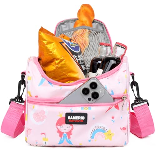 Small Lunch Bag Cute Cooler Lunch Box for Children Student Girls Boys Insulated Picnic Bags for School Camping - color: 7L Castle