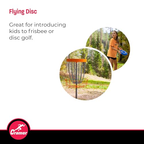 Cosom Flying Discs, Flying Sports Disc for Kids, Outdoor Activities for Kids, Party Games for Children, Easy Catching Disc, Accurate Throwing, 9" Diameter, 109 gram, Set of (6) Colors