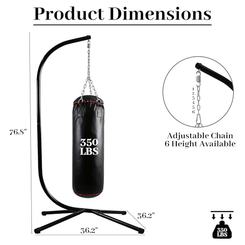 Hammock Stand Heavy Duty Steel - Outdoor Indoor Universal Haning Stand Only for Hammock Chairs, Sensory Swings & Egg Chairs,Supports Up to 350 lbs