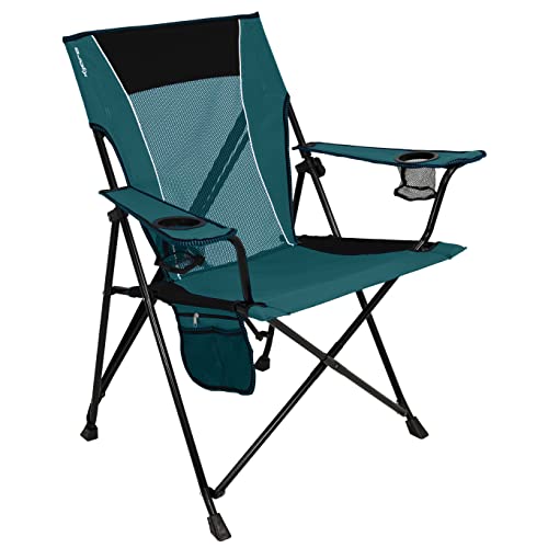 Kijaro Dual Lock Portable Camping Chairs - Enjoy the Outdoors with a Versatile Folding Chair, Sports, Outdoor & Lawn - Dual Lock Feature – Cayman Blue Iguana - color: Cayman Blue Iguana
