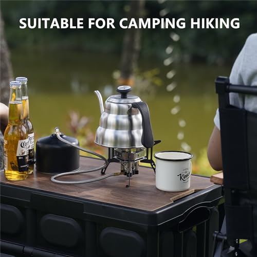 ONLYFIRE OUTDOOR LIVING Portable Camping Gas Stove 6800W, Small Backpacking Stove with Propane Gas Adapter, Mini Foldable Camp Stove with Carry Bag for Picnic Camping Hiking Emergency Use, GS334-2A