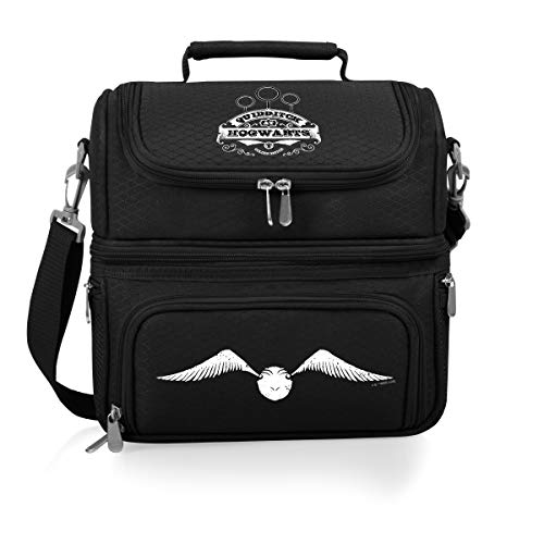 PICNIC TIME Harry Potter Quidditch Pranzo Lunch Bag, Insulated Lunch Box with Utensil Set, Lunch Cooler Bag, (Black), 11 x 7.5 x 12 - color: Harry Potter Quidditch - Black