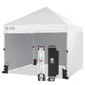 CROWN SHADES Pop Up Canopy Tent, 8x8 Commercial Canopy Tent with 4 Sidewalls, 4" Wheels, 4 Upgraded Weights, Patented Centerlock, 400D Fabric, Sto'N Go Bag, White - color: White, size: 8x8 Tall Center