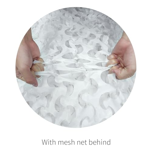 HYOUT Camo Netting Camouflage Net Bulk Roll for Hunting Blinds Ghillie Sunshade, Camping, Military Party Decoration - color: SPRETTA White, size: 10x13ft(3M*4M)