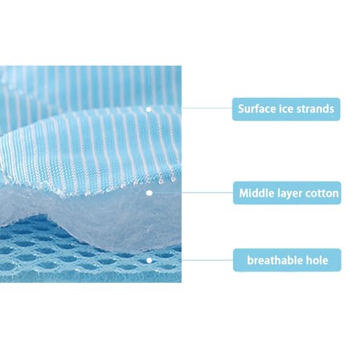 Generic Dog Cooling Mat, Pressure Activated Pet Cooling Mat for Dogs Cats, Non-Toxic Self Cooling Pad for Dogs Cats in Hot Summer Cool Pad Washable & Easy Clean (27''x 21''), BLUE
