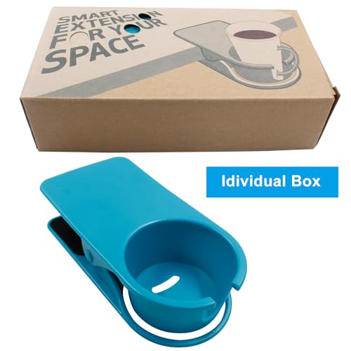 Jiozermi Drinking Cup Holder Clip, Desk Drink Holder Clip Adirondack Chair Cup Holder with Clip Cup Clip Holder for Water Drink Beverage Soda Coffee Mug(Blue) - color: Blue