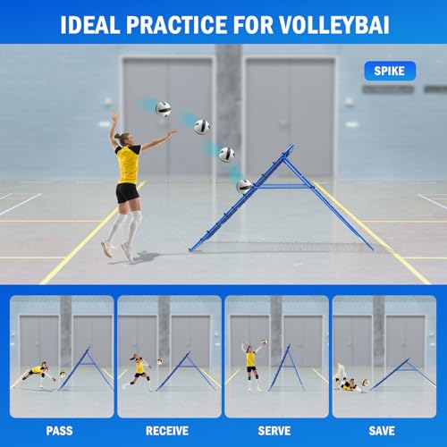 Volleyball Baseball Rebounder Net, Softball Rebounder Pitchback Net Quick Adjustments, Quick Adjustments Lacrosse Bounce Back Practice Equipment, Ideal for Outdoor Indoor and Backyard Training - size: 6FTx4FT, style: Multi-Sport Rebounder Net