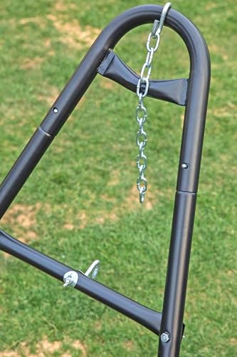 gafete Universal 2 Person Hammock Stand Only, 600 lbs Capacity, Fits 9 to 14ft Hammocks, Adjustable Double Heavy Duty Powder-Coated Steel Stand for Outside, Multi-Use (Black) - color: Black