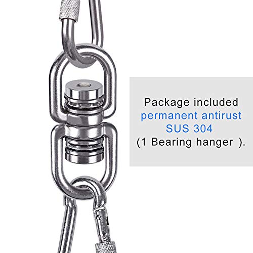 SELEWARE Bearing Swing Swivel, 360° Rotational Device Hanging Accessory for Web Tree Swing, Hammock Chair, Climbing Rope, Aerial Yoga, Kids Swing Swivel,Hold Up to 1200LB - color: Swivel Only