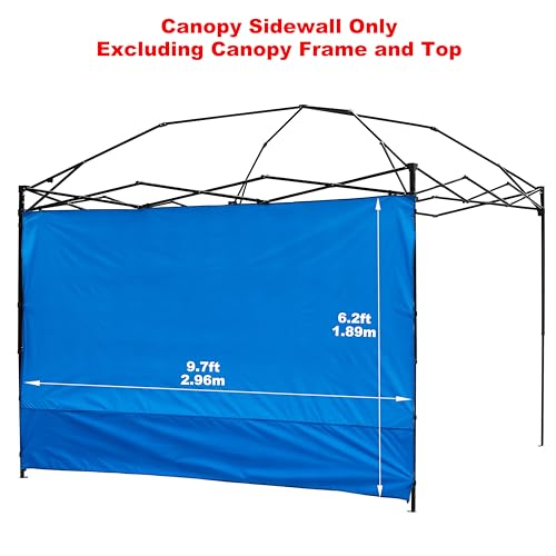 Canopy Sunwall Sidewall Gazebos Tent Waterproof for 10x10ft Pop up Straight Leg Gazebos Outdoor Instant Canopies 1 Pcs Blue Only - color: Blue, size: 10x10(1pcs)
