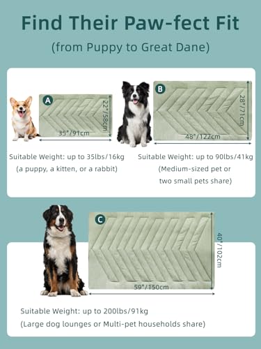Cooling Mat for Dogs, Ice Green 48" X 28" Self-Coolings Foldable Dog Cooling Mat Q-MAX>0.4 Pet Blanket, Breathable, Washable Cooling Dog Pad for Dogs & Cats, Summer Relief Travel Indoor-B Size - color: Ice Green, size: Size B (48.0"L x 28.0"W x 0.9"Th)