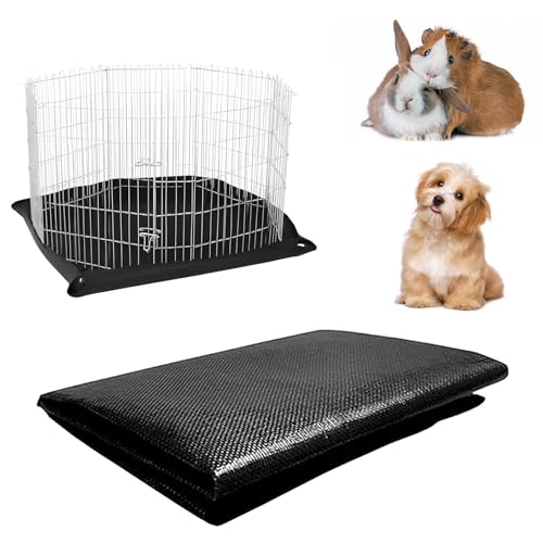Waterproof Pet Playpen Mat for Rabbits & Guinea Pigs & Dogs – 59"x59" Reusable Floor Protector Liner for Indoor Small Animal Cage, Easy Clean Foldable Bottom Tarp for Playpen & Hutch Use - size: 59x59in