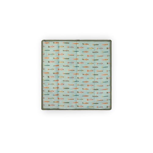 Little Unicorn 5'x7' Outdoor Family Picnic & Beach Blanket | Durable & Water-Resistant Fabric | Compact Fold & Easily Wipes Clean | Zipper Pocket (Minnow Pond) - color: Minnow Pond, size: 5 x 7