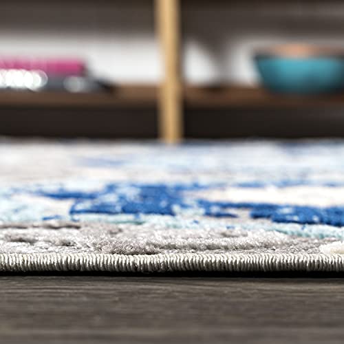 JONATHAN Y Mediterranean Medallion Indoor Outdoor Area Rug 3X5 Blue/Gray, Boho for Backyard, Patio, Porch, Easy-Cleaning, High Traffic, Pet-Friendly, Non-Shedding (AMC101A-3) - size: 3' x 5' (Rectangular)