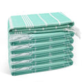 Eliamo Turkish Beach Towel Set of 6 Beach Towels Cotton Quick Dry Sand Free 36 x 71 inch Turkish Towel Oversized Lightweight Beach Towels Teal - color: Teal
