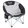 KingCamp Moon Saucer Leisure Heavy Duty Steel Camping Chair Padded Seat - color: Black/Grey