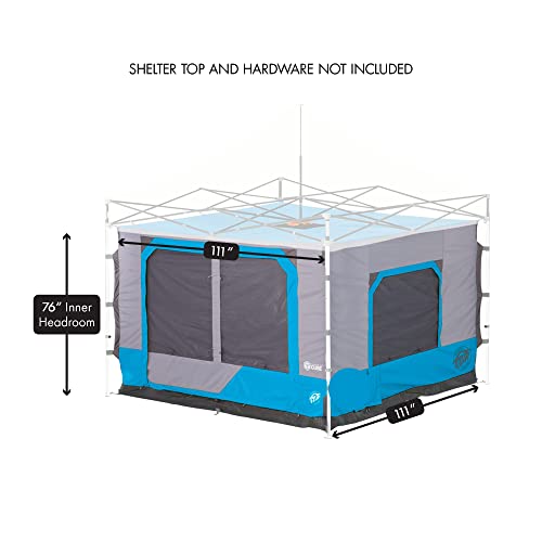 E-Z UP Camping Cube 6.4, Converts 10' Straight Leg Canopy into Camping Tent (Canopy/SHELTER NOT Included), Splash - color: Splash