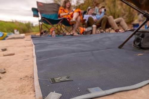 CGEAR Original Sand-Free Outdoor Camping Mat – Beach, Picnic & Camping Ground Mat with Carry Pouch - color: Boulder Gray, size: 8' x 8' (Square)