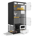 Catio Cover, 30" L x 20" W x 56" H Waterproof Cover for Outdoor Cat Enclosure, 420D Cat Cage Cover for Oneluck Cats Cages, Black (Catio Not Included) - size: 30.0"L x 20.0"W x 56.0"H