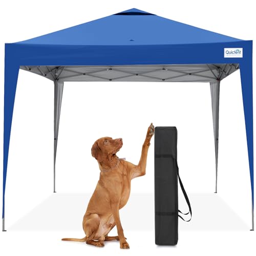 Quictent 10x10 Pop Up Canopy Tent Without Sidewall, Instant Setup Gazebo for 1 Person, Portable & Compact, Waterproof & UV Protection, Ideal for Camping, Beach, Parties, and Outdoor Events - color: Blue, size: 10x10 without Sidewall