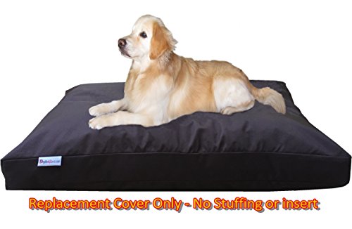 Dogbed4less Jumbo 1680 Ballistic Heavy Duty Dog Pet Bed External Zipper Duvet Cover - Replacement Cover only, 55X47X4 Inches, Seal Brown - color: Seal Brown, size: 55X47X4 Inches