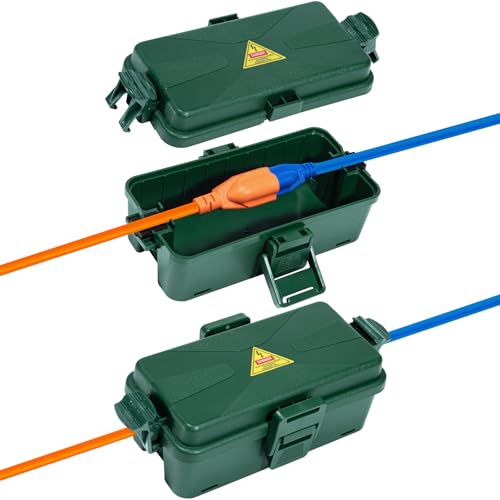 Outdoor Electrical Box Waterproof IP54-rated Outdoor Outlet Box Black Outdoor Extension Cord Cover Box (Inner 6.5 x 3.5 x 2.2inch) Wall-Hangable Waterproof Box for Protect Outlet(2 PCS Green) - color: 2 PCS Green