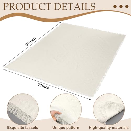 Hahafelt Extra Large Outdoor Picnic Blanket Oversize Beach Woven Cotton Yarn Blanket with Fringe Machine Washable Sandproof Portable for Spring Summer Camping Beach Park (Beige) - color: Beige