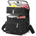 MIYCOO Lunch Bag & Lunch Box for Women Men, Double Deck Leakproof Insulated Soft Large Adult Camping Cooler bag for Work, Beach, Picnic, Travel (Black Starry Sky, 15L) - color: Black Starry Sky