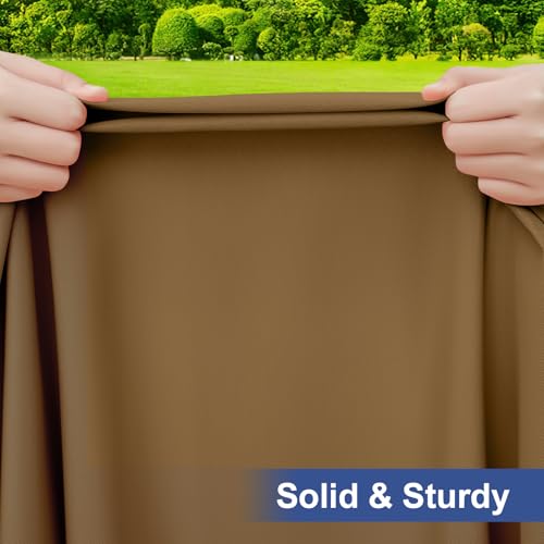 homing Rectangle Table Cloth Cover, Waterproof Polyester Elastic Fitted Tablecloth, Fits for 4 Foot Folding Tables, Washable Table Protector for Picnic, Camping, Outdoor (Brown, 24" x 48") - color: Brown, size: 48" x 24" (Rectangular)