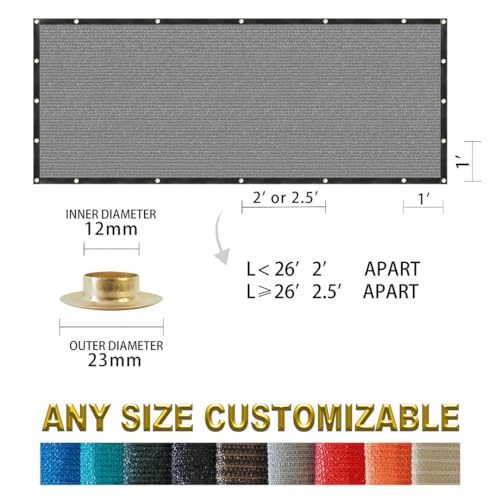 Houssity Grey 6' x 1' Fence Privacy Screen Cover Panel Shade Cloth Fabric for Chain Link Fence Patio Pool Driveway Walkway Construction Project Playground Outdoor Events - color: Gray, size: 6' x 1'