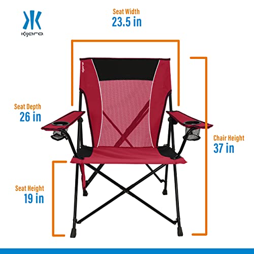 Kijaro Dual Lock Portable Camping Chairs - Versatile Folding Chair, Sports Chair, Outdoor Chair & Lawn Chair - Dual Lock Feature Red Rock Canyon - color: Red Rock Canyon