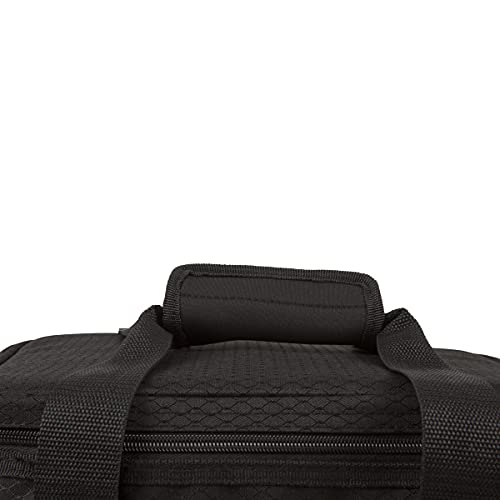 Picnic TIME Cellar 6-Bottle Wine Carrier & Cooler Tote, Insulated Padded Wine Cooler Bag for Travel, Portable Water-Resistant Wine Bag, (Black with Gray Accents) - style: Wine Carrier