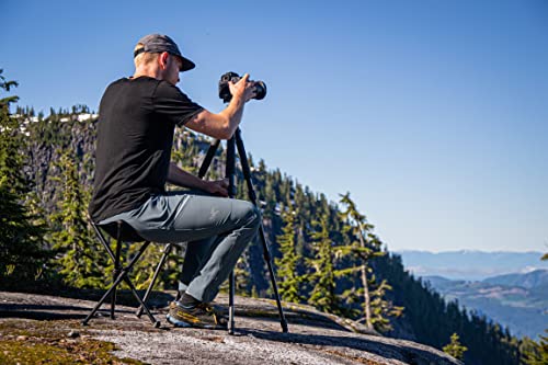 Hillsound BTR Stool for Ultralight Backpacking & Hiking, Lightweight Camping Chairs, Compact Portable Outdoor Seat, Hunting Adventures, Durable Tripod Design, Made in Korea - color: Black, size: 14"