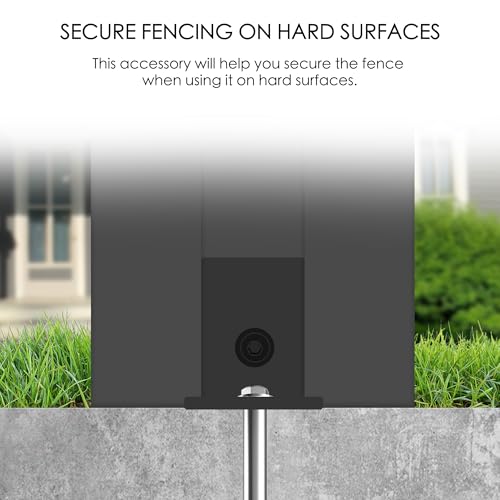 Kozyard 50" W x 48" H Privacy Screens Fence Panel Specifically for Hard Surfaces, Aluminum Post, Air Conditioner Fence Panels, Pool Equipment Enclosure, Trash Can Screens Fence with Base G*9PCS - color: 3Panels/Hard Surfaces