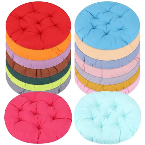 16 Pcs 16 Inch Round Floor Pillows Round Floor Cushions for Kids and Toddlers Flexible Seating Pillows Chair Floor Cushion Reading Cushion for Classroom Home School Playing Supplies(16 Colors) - size: 16 pcs