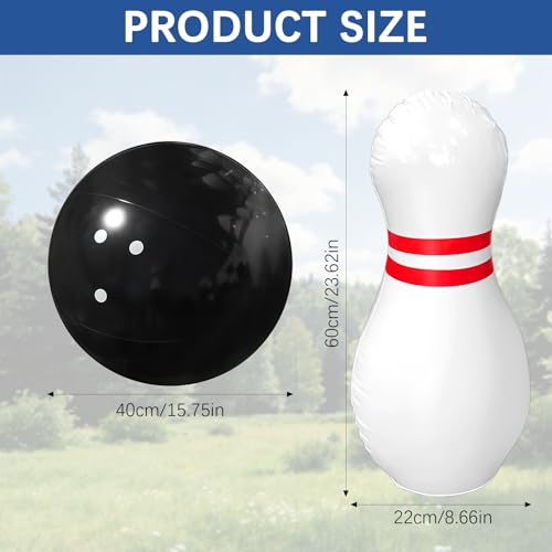 Giant Inflatable Bowling Set，One 15 Inches Ball with Six 23 Inches Pins