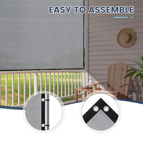 90% Sun Shade Cloth with Grommets 3X6 FT, Outdoor Pergola Shade Cover, Heavy-Duty Mesh Tarp Patio Sun Screen for Lawn Garden Backyard, Light Grey - color: Light Grey, size: 0 3 x 0 6 FT
