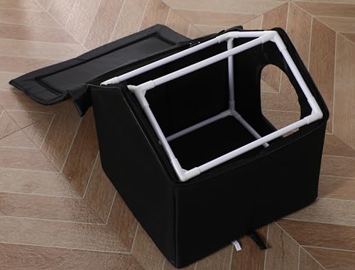Outdoor Cat House Cat House for Outdoor and Indoor Use - Waterproof Shelter for Cats, Dogs, and Feral Animals (Black cat House, Medium) - color: Black cat house, size: Medium