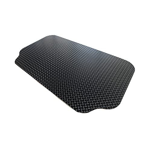 GrillTex Under The Grill Protective Deck and Patio Mat for BBQ Grills, Gas Grills, Charcoal Grills, Turkey Fryers and Pellet Smokers, 36" x 63", Black Diamond Plate, 8D-075-36C-5.3 - color: Black, size: 36" x 63"