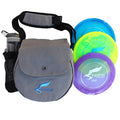 Kestrel Pro Frisbee Golf Disc Set - 3 Disc Golf Discs & Gray Disc Golf Bag - Includes Disc Golf Driver, Midrange Disc & Disc Golf Putter - Pro Disc Golf Set to Enjoy The Outdoors