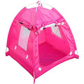 Breathable Washable Pet Puppy Kennel Dog Cat Folding Indoor Outdoor House Bed Tent (Rose Red,M)