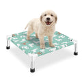 Cute Alpaca Print Elevated Dog Bed - Portable Cooling Pet Cot for Small Dogs - Breathable Thickened Fabric Hammock, Crate Compatible, Indoor & Outdoor Use - size: Small