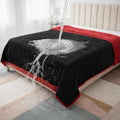 Queen Size Waterproof Blanket – Stain-Proof, Spill-Proof Flannel Blanket for Bed, Couch, Kids & Pets Protection, Reversible Splash-Proof Design (Passion Red & Midnight Black, 80x90) - color: Velvet Red/Obsidian Black, size: Queen