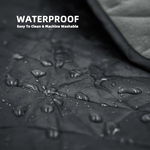 Large Outdoor Waterproof Blanket Extra Thick Fleece Stadium Blanket for Camping, Car, Pet, Picnics - Windproof, Wearable, Machine Washable 80" x 58" (Black Gray,Hooded) - color: Hooded-black Gray
