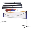 20FT Badminton Net,Portable Tennis Net,Adjustable Height Badminton Net with Stand,Volleyball Training Court Sports Tool with Carry Bag,Easy Setup for Indoor and Outdoor Play