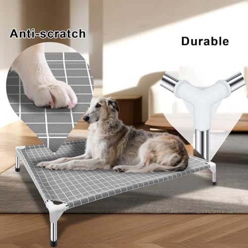Elevated Dog Bed Pet Cot - Dog Cots Beds for | Detachable Raised Cat Dog Pet Bed, XL - size: X-Large-Open